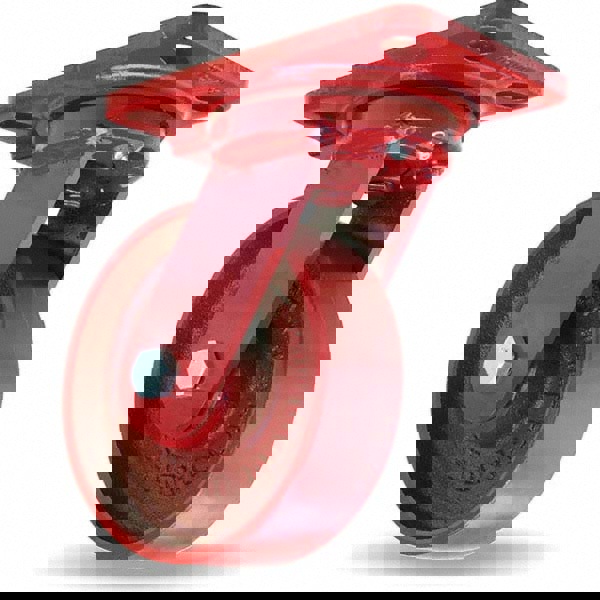 Swivel Top Plate Caster: Cast Iron, 6